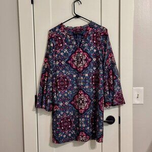 White House Black Market long bell sleeve mini dress